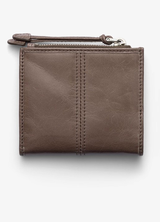 Prada Small portemonnee van kalfsleer - achterkant 3 taupe