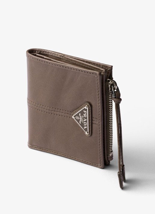 Prada Small portemonnee van kalfsleer - detail 4 taupe