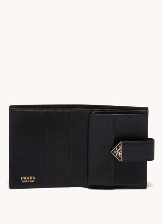 Prada Small portemonnee van leer - detail 4 zwart