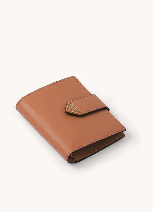Prada Small portemonnee van leer - voorkant 3 roestbruin