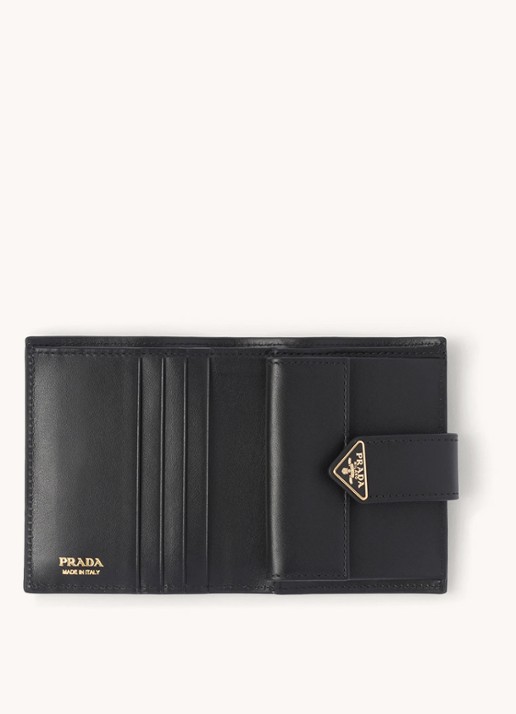 Prada Small portemonnee van leer - achterkant 3 zwart