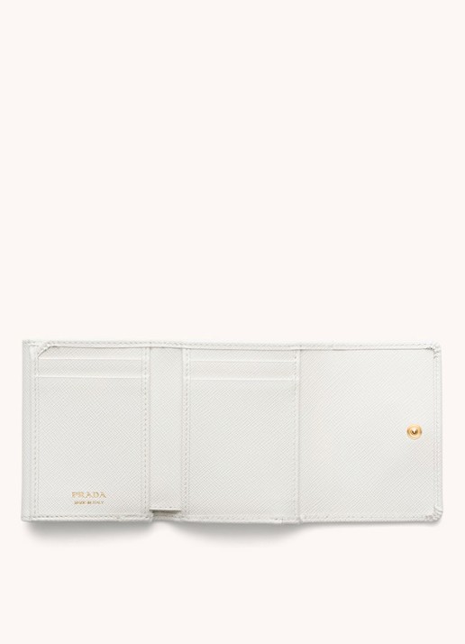 Prada Small portemonnee van leer - voorkant 4 wit