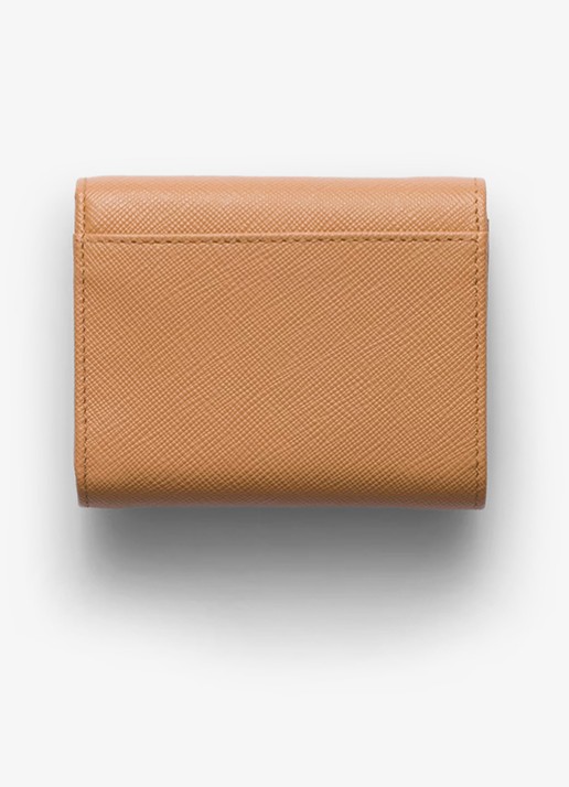 Prada Small portemonnee van leer - achterkant 4 camel