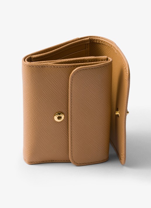Prada Small portemonnee van leer - detail 3 camel