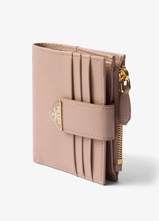 Prada Small portemonnee van leer - detail 4 beige