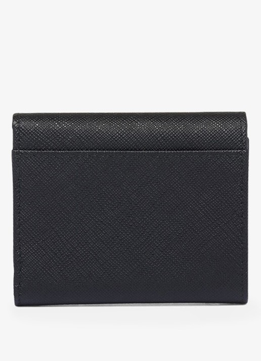 Prada Small portemonnee van leer - achterkant 6 diepzwart