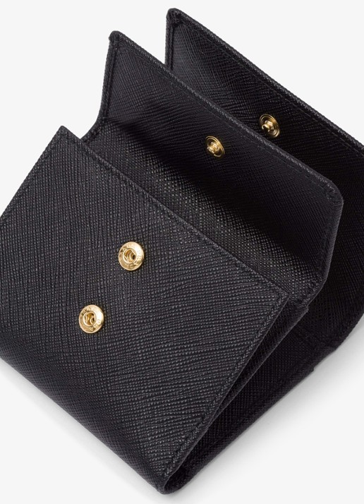 Prada Small portemonnee van leer - detail 4 diepzwart