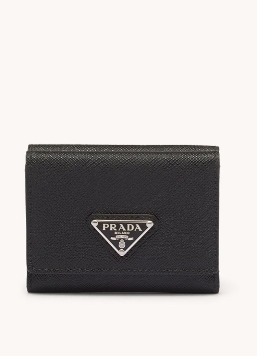 Prada Small Saffiano leather wallet - voorkant zwart