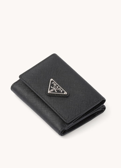 Prada Small Saffiano leather wallet - voorkant 2 zwart
