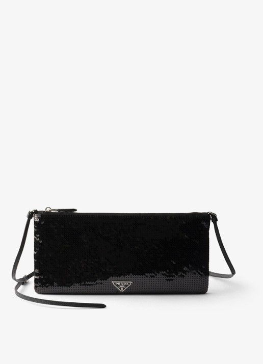 Prada Small schoudertas met pailletten