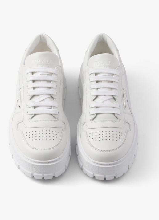 Prada Sneaker van leer - detail wit
