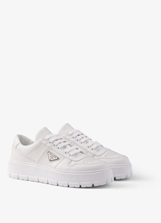 Prada Sneaker van leer - voorkant 6 wit
