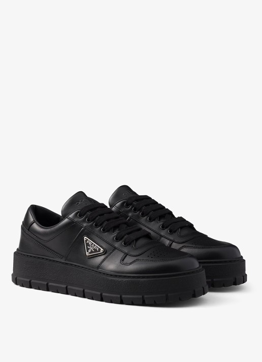 Prada Sneaker van leer - voorkant zwart