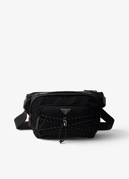 Prada Speedrock Re-Nylon schoudertas met leren details
