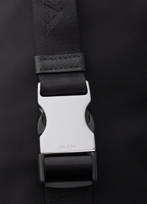 Prada Speedrock Re-Nylon schoudertas met leren details - detail 5 zwart