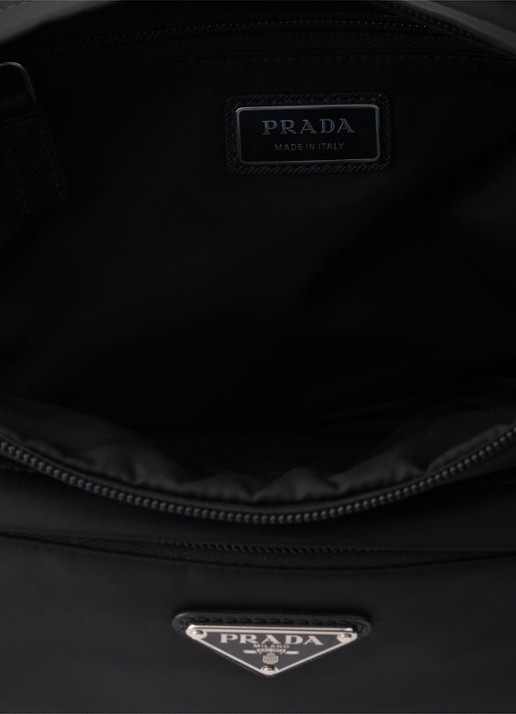 Prada Speedrock Re-Nylon schoudertas met leren details - detail 7 zwart