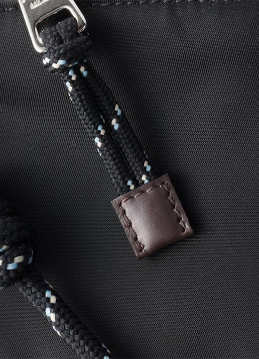 Prada Speedrock Re-Nylon telefoonhoesje met leren details en afneembare schouderriem - detail 3 zwart