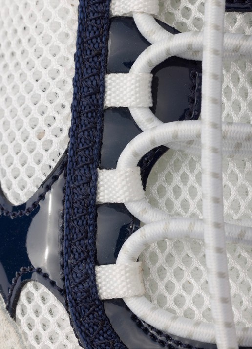 Prada Speedrock sneaker met lakleren en mesh details - detail 5 donkerblauw