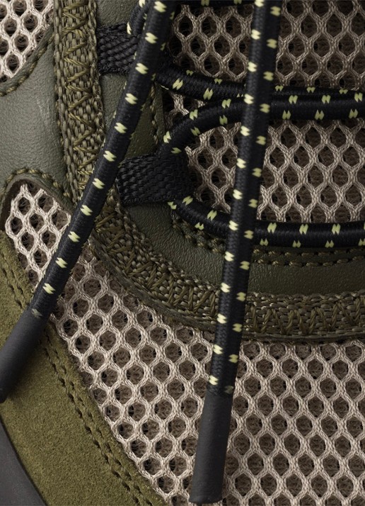 Prada Speedrock sneaker van leer met mesh details - detail 5 legergroen