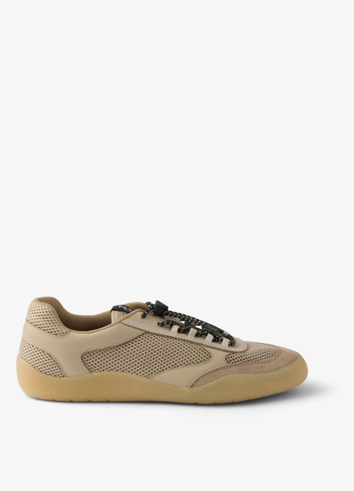 Prada Speedrock sneaker van mesh met leren details