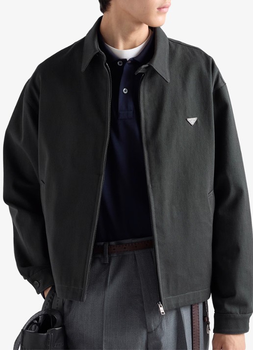 Prada Spijkerjas met steekzakken en logo