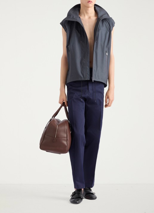 Prada Straight fit chino met steekzakken - voorkant 5 donkerblauw