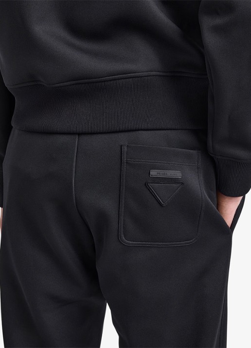 Prada Straight fit pantalon met steekzakken - detail 3 zwart