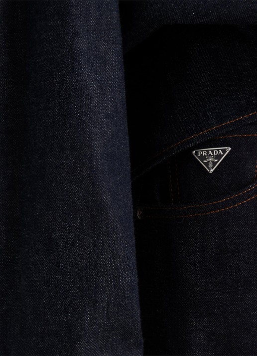 Prada Straight leg jeans met donkere wassing - detail 5 indigo