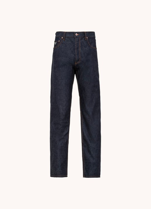 Prada Straight leg jeans met donkere wassing - voorkant 2 indigo