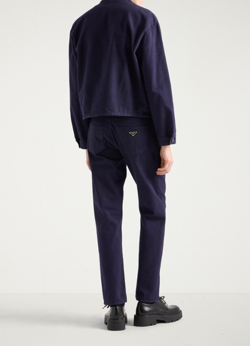 Prada Straight leg jeans met donkere wassing - achterkant indigo