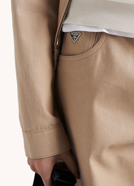 Prada Straight leg jeans met gekleurde wassing - detail 2 beige