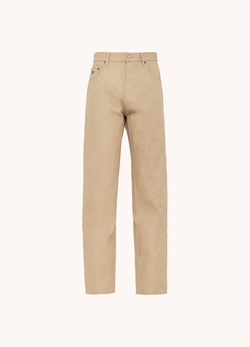 Prada Straight leg jeans met gekleurde wassing - voorkant 4 beige