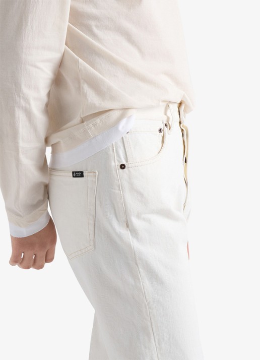 Prada Straight leg jeans met gekleurde wassing - detail 2 wit