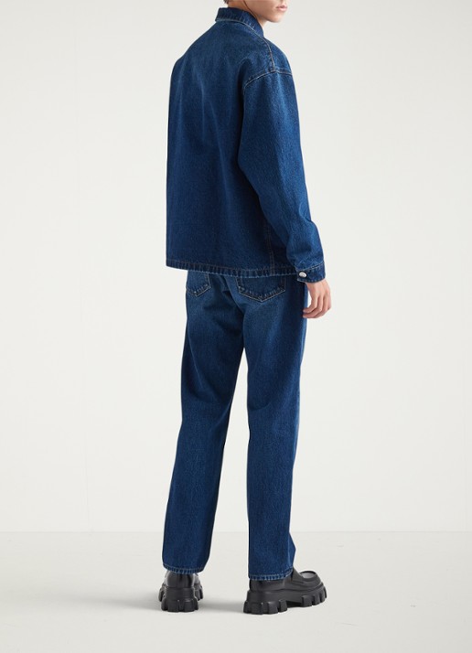 Prada Straight leg jeans met medium wassing - achterkant indigo