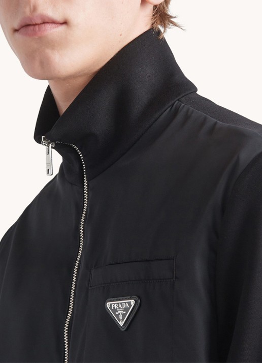 Prada Sweatvest met logo - detail 4 zwart