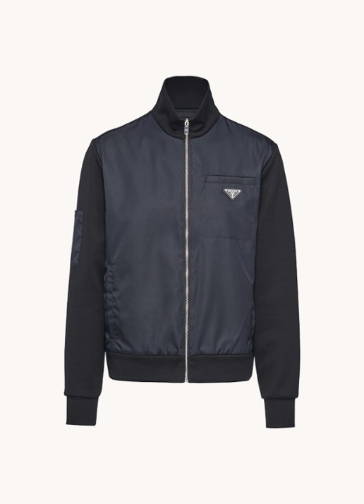 Prada Sweatvest met logo - voorkant zwart
