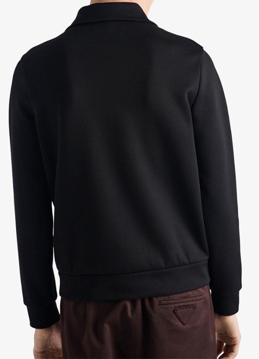Prada Sweatvest met ritszakken - achterkant zwart