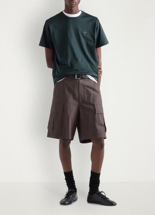 Prada T-shirt met logo - voorkant 5 groen