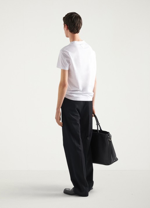 Prada T-shirt met ronde hals in 3-pack - achterkant wit