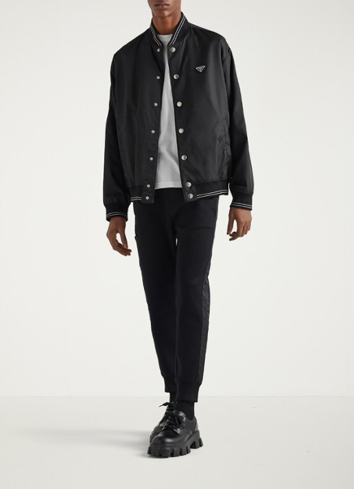 Prada Tapered fit joggingbroek met steekzakken - voorkant 5 zwart