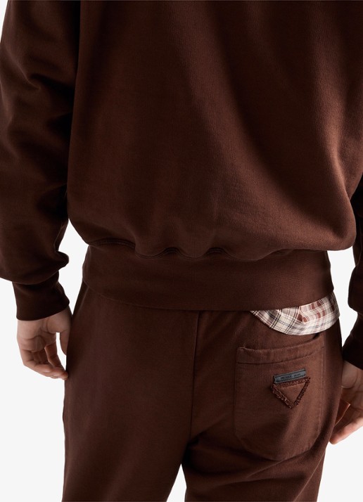 Prada Tapered fit joggingbroek met steekzakken - detail 5 bruin
