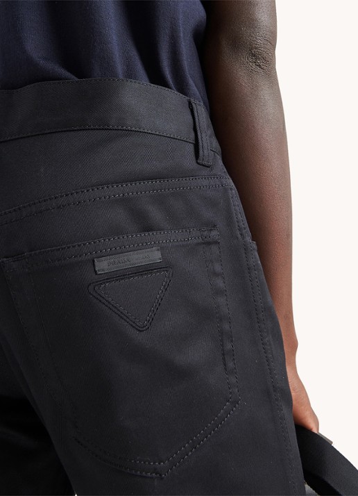 Prada Tapered jeans met stretch - detail 4 zwart