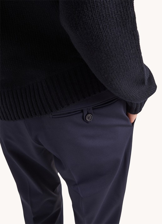 Prada Techno slim fit pantalon met steekzakken - detail 4 donkerblauw