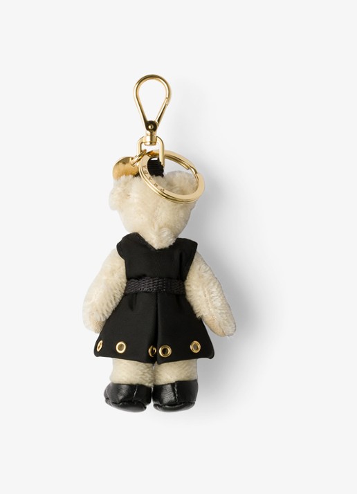 Prada Teddy tasbedel met logo - achterkant 3 wit