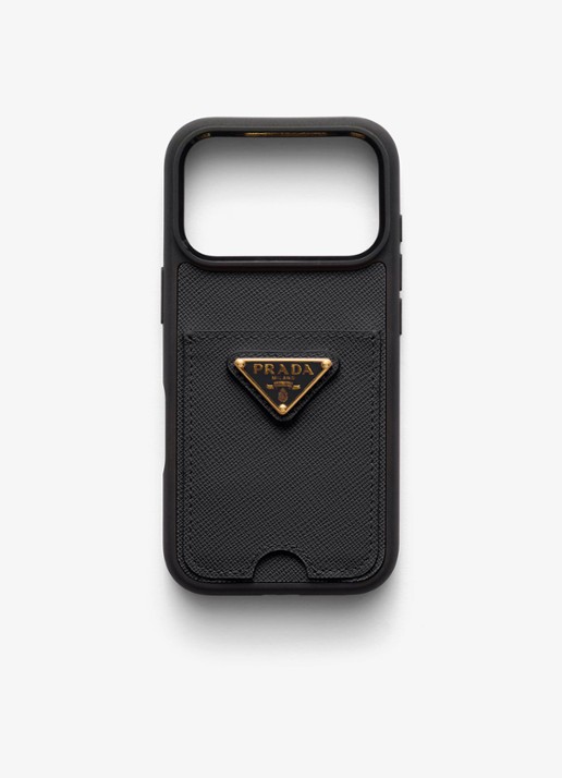Prada Telefoonhoes van kalfsleer voor iPhone 17 Pro
