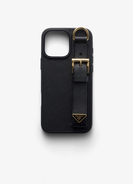 Prada Telefoonhoesje van kalfsleer voor iPhone 16 Pro Max