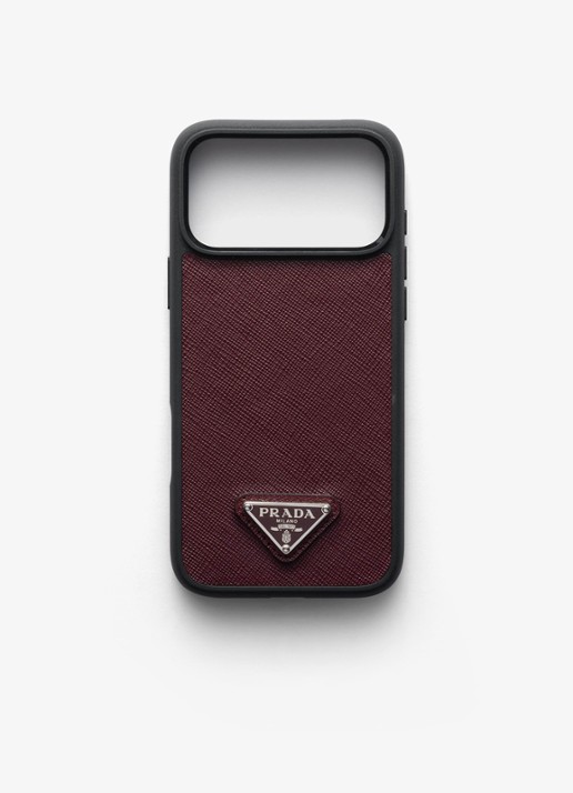 Prada Telefoonhoesje van leer voor iPhone 17 Pro Max