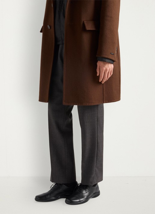 Prada Toblach veterschoen van leer - voorkant 3 zwart