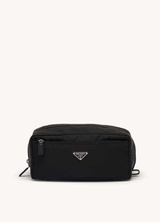 Prada Toilettas met leren details - voorkant zwart