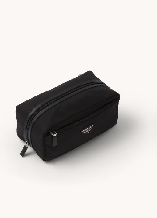 Prada Toilettas met leren details - voorkant 2 zwart